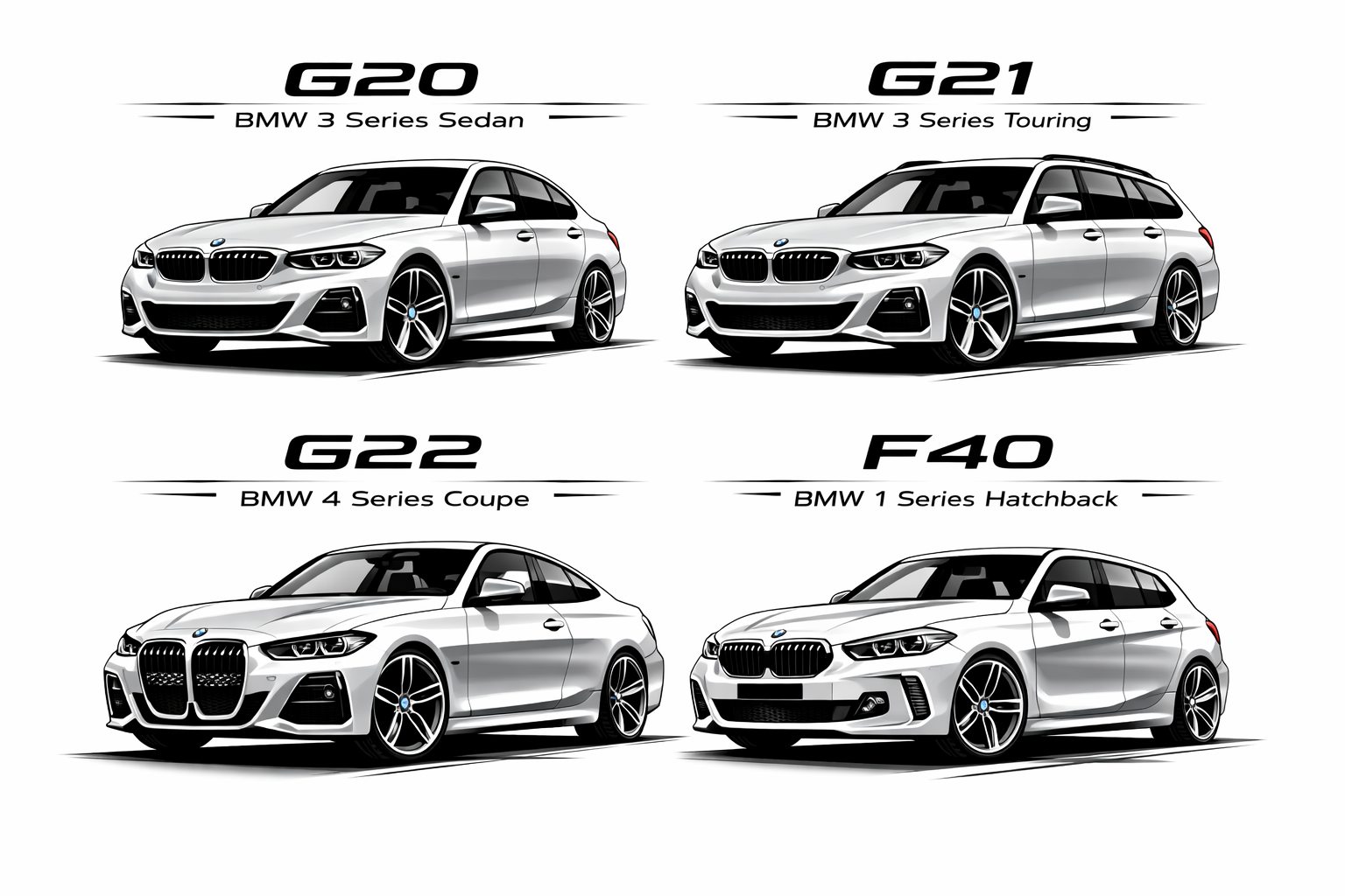 BMW G-Serie Lenkräder G20 G21 G22 G23 G26 G01 G29 F40 F44